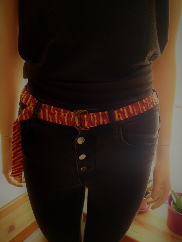Crochet multi-colour Belt – Free Pattern
