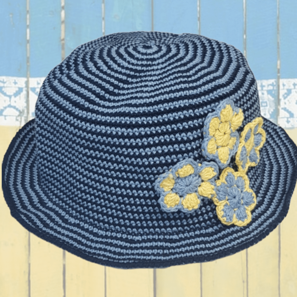 Crochet Striped Bucket&nbsp;Hat